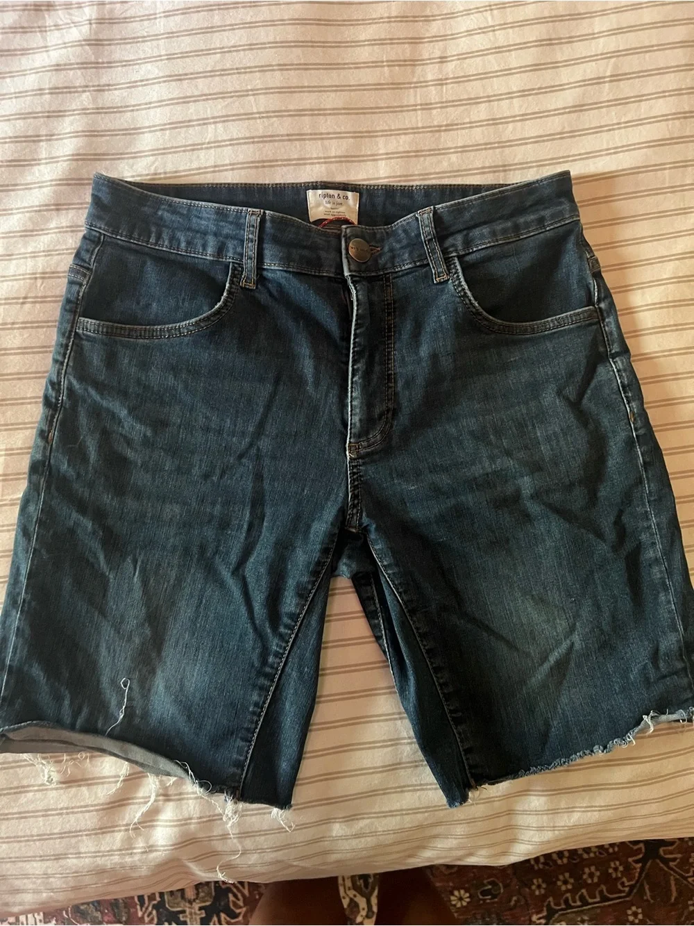 Dark Blue Jean Shorts - Unbranded